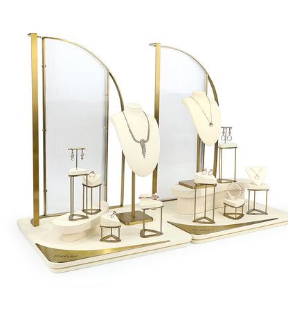 Minimalist Gold Metal Riser - Geometric Display for Shop