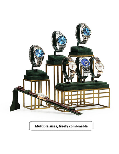 Luxury Metal Watch Stand - Solid Steel Display for Men's Collection