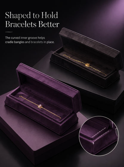 5PCS Velvet Jewelry Box, Suede Gift Packaging Case for Rings Earrings Necklaces