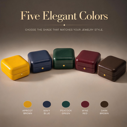 5pcs Luxury PU Leather Jewelry Box, Velvet Lined Gift Case, Elegant Presentation Packaging