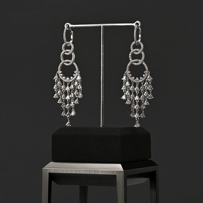 Black Metal Jewelry Display Stand Set with Watch and Necklace Holders