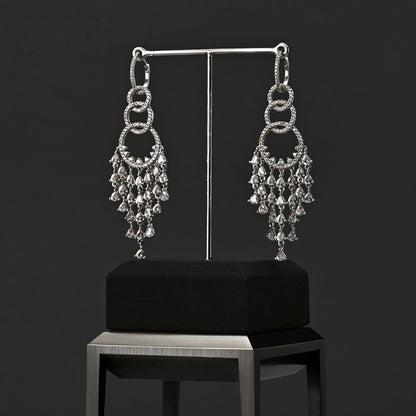 Black Metal Jewelry Display Stand Set with Watch and Necklace Holders