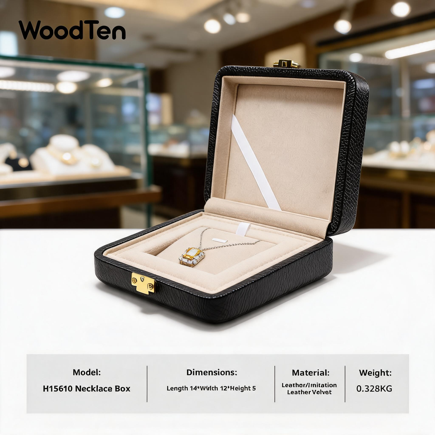 Jewelry Storage Box, Velvet Organizer Display Case for Rings and Necklaces