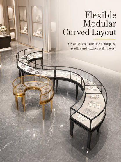 Stainless Steel Electroplated Jewelry Display Stand - Countertop Showcase Rack for Retail Stores Jewelry cabinet