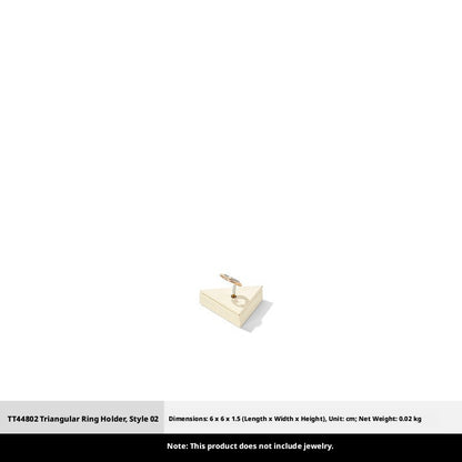 Beige Suede Ring Display Stand with Multi-Level Steps for Vendors