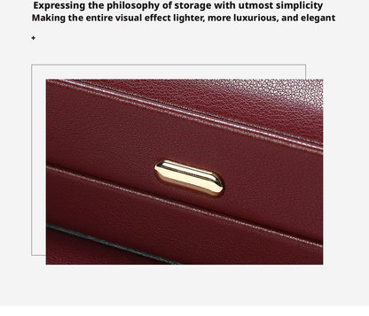 PU Leather Ring Box | Golden Velvet Interior for Engagement