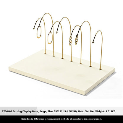 Black Metal Earring Display Stand with Curved Arms for Vendors