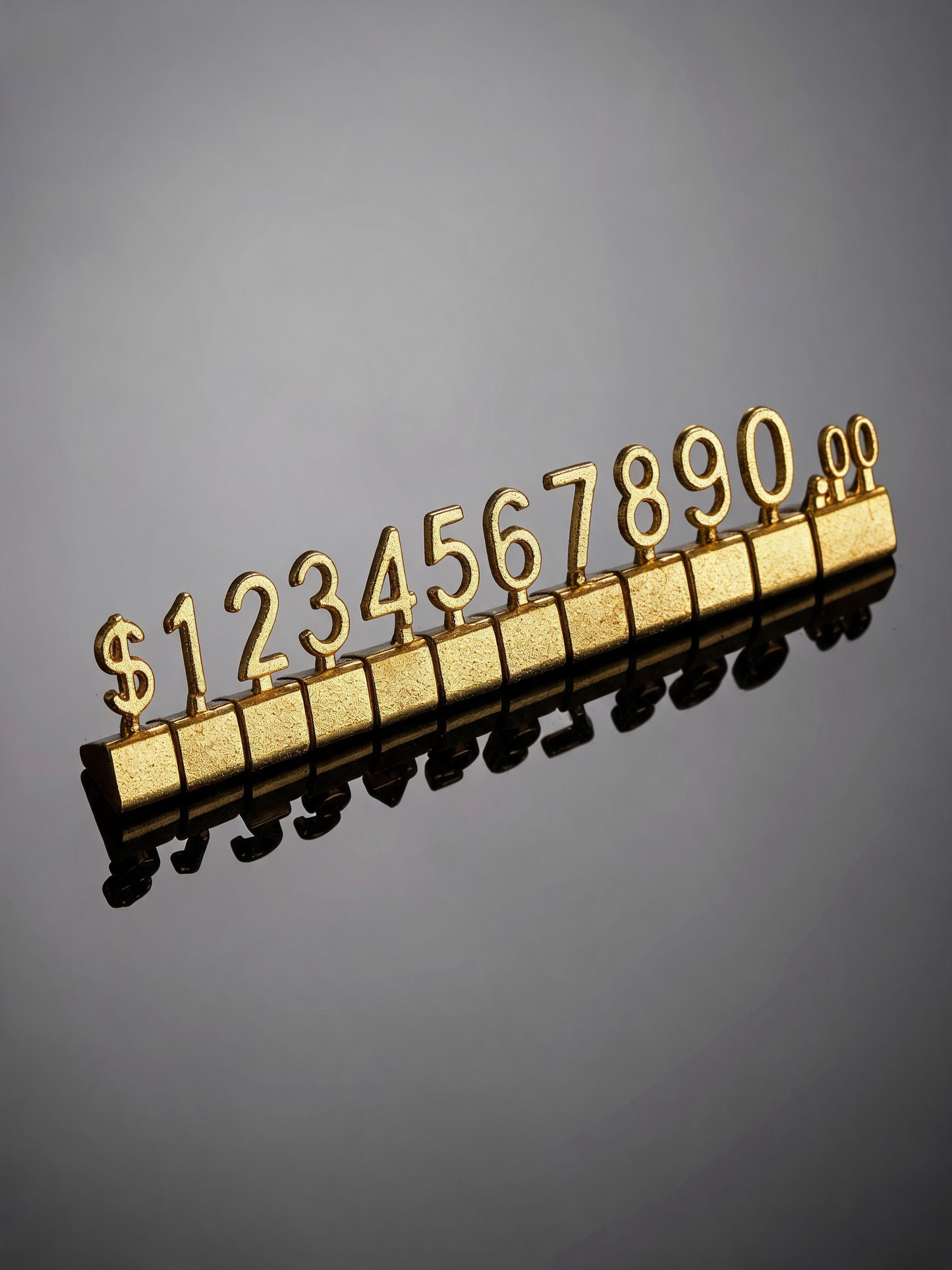 Modular Metal Price Display Numbers, Jewelry Shop Signs (USD, GBP,EURO)
