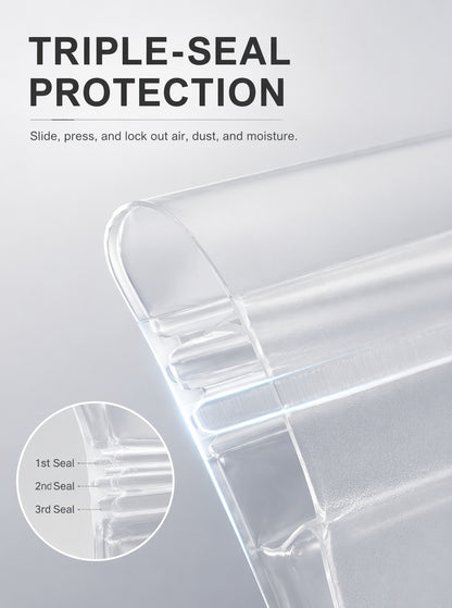 100pcs Clear Frosted EVA Jewelry Pouches, Anti-Tarnish Zipper Bags for Necklaces Rings, Wholesale Storage Pack