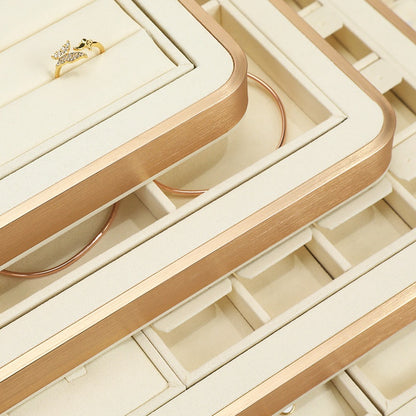 Minimalist Gold Metal Riser - Geometric Display for Shop