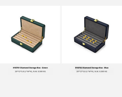 Portable Jewelry Storage Box, Gemstone Organizer for Travel Display