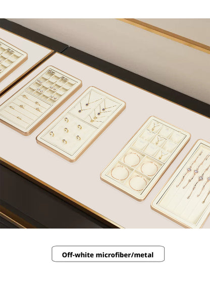 Minimalist Gold Metal Riser - Geometric Display for Shop