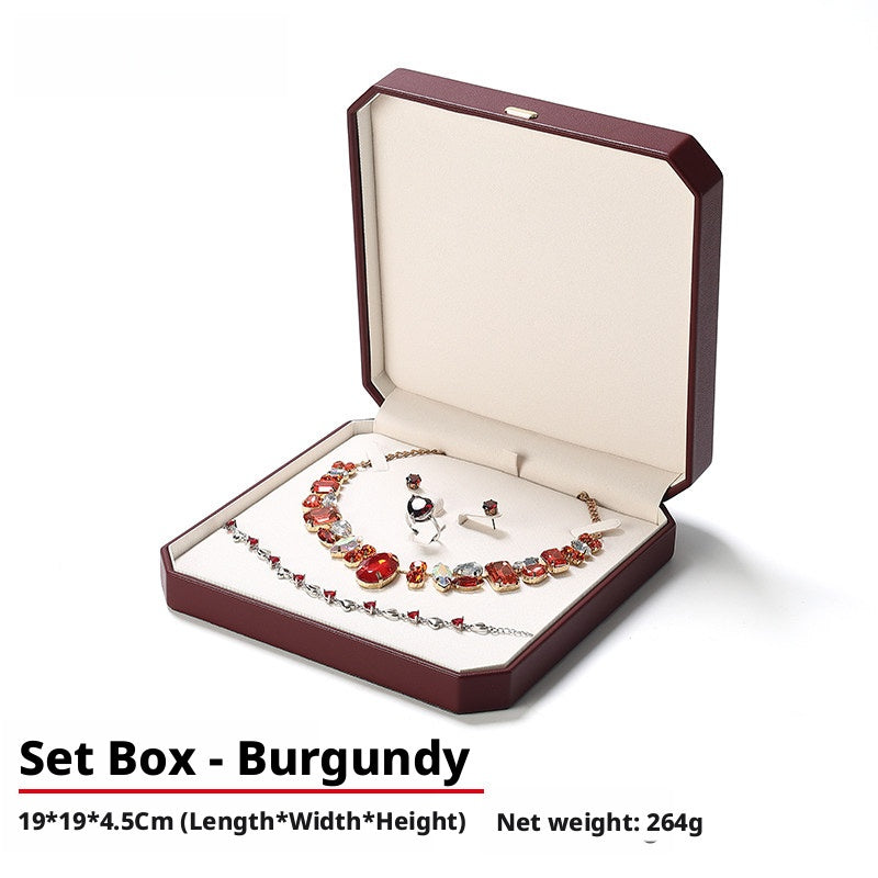 PU Leather Ring Box | Golden Velvet Interior for Engagement