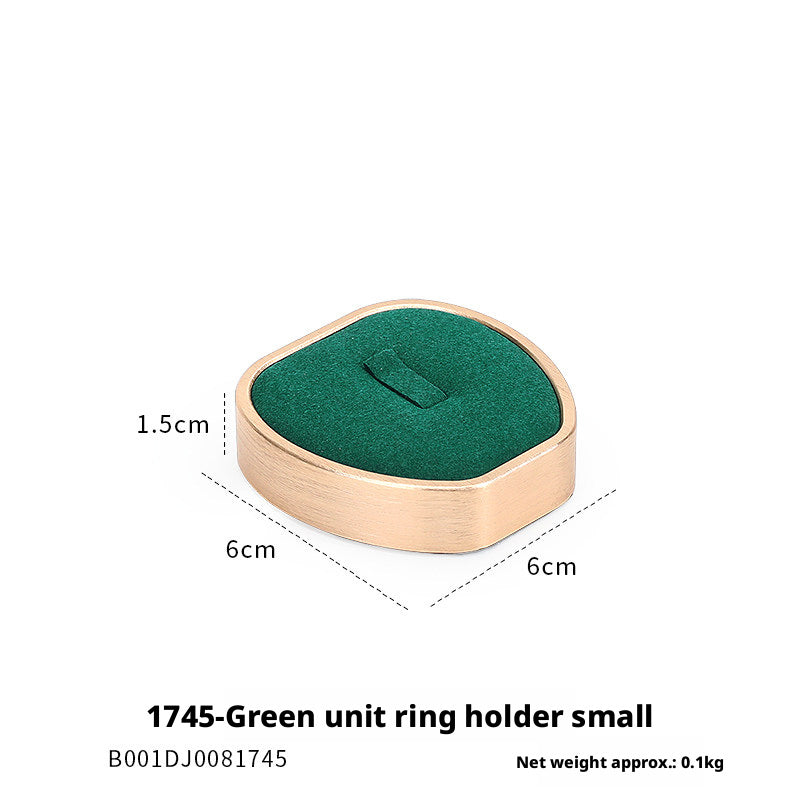 Metal & Suede Jewelry Display Stand Set for Retail Store Countertop