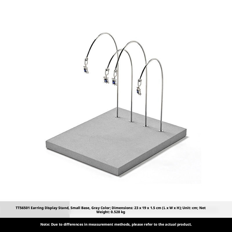 Black Metal Earring Display Stand with Curved Arms for Vendors