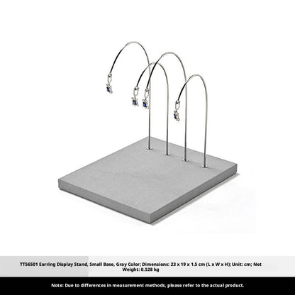 Black Metal Earring Display Stand with Curved Arms for Vendors