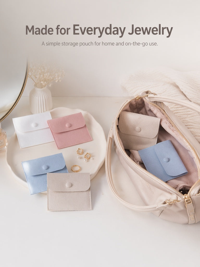 50pcs Custom Suede Jewelry Pouches, Personalized Logo Drawstring Bags, Soft Touch Gifts