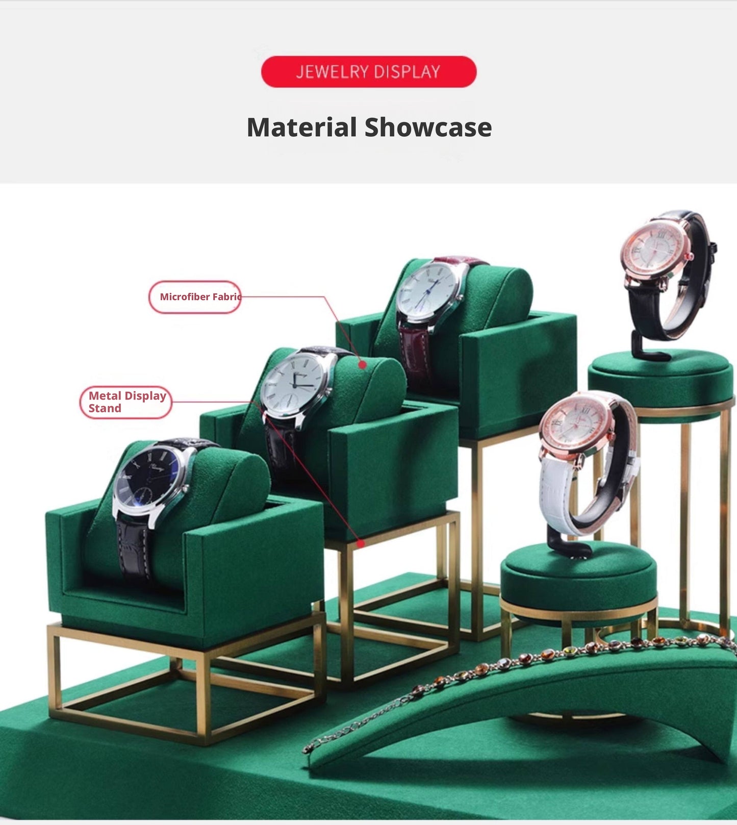 Metal Watch Display Box - 12 Slot Stainless Steel Showcase for Men