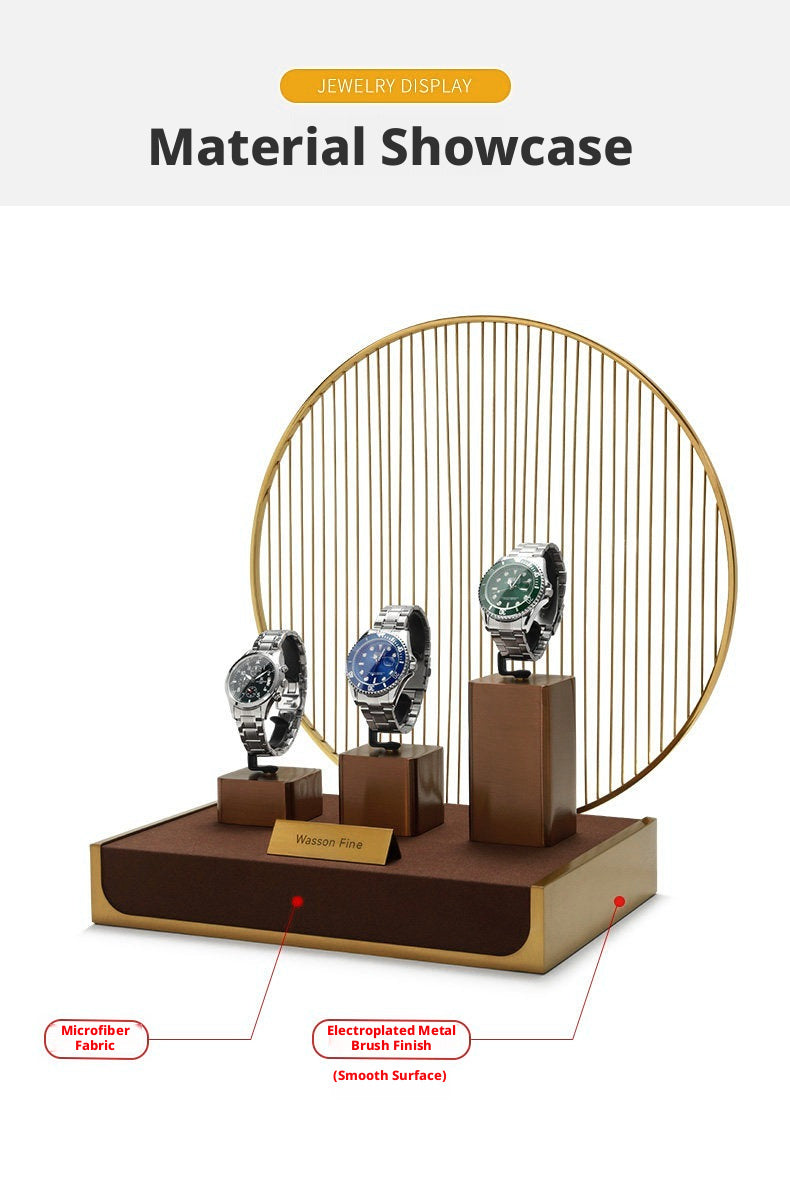 Luxury Metal Watch Stand - Solid Steel Display for Men's Collection