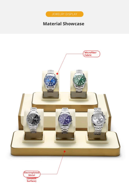 Metal Watch Display Box - 12 Slot Stainless Steel Showcase for Men