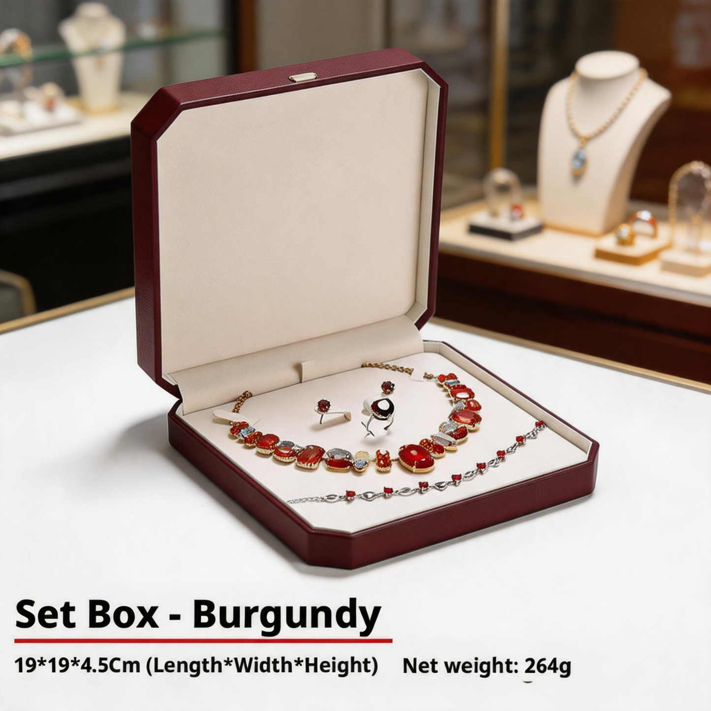 10PCS Jewelry Box for Gifts, Leather Storage Case for Rings Earrings Necklaces pendant bangle