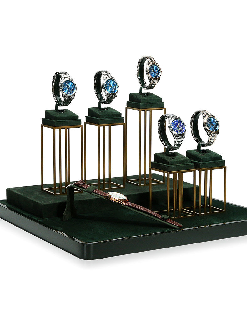Luxury Metal Watch Stand - Solid Steel Display for Men's Collection