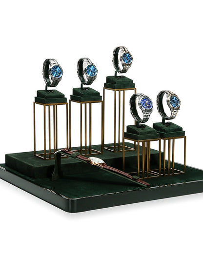 Luxury Metal Watch Stand - Solid Steel Display for Men's Collection