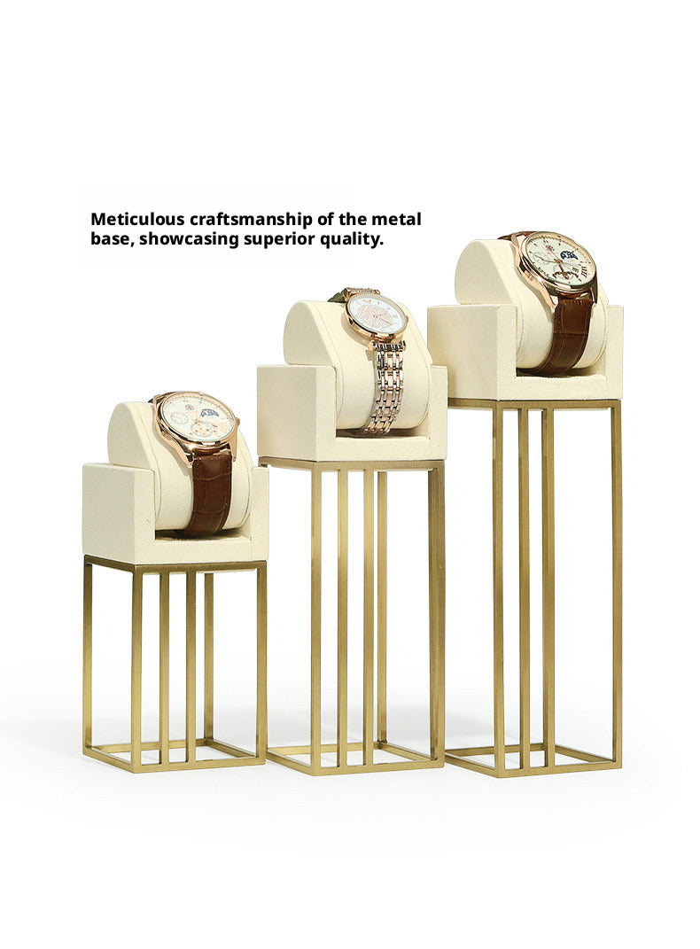 Stainless Steel Watch Display Case - Glass Top Showcase for Retail
