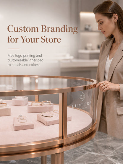 Stainless Steel Electroplated Jewelry Display Stand - Countertop Showcase Rack for Retail Stores Jewelry cabinet
