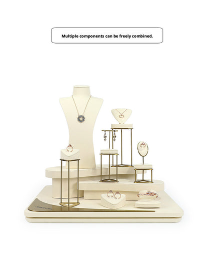 Minimalist Gold Metal Riser - Geometric Display for Shop