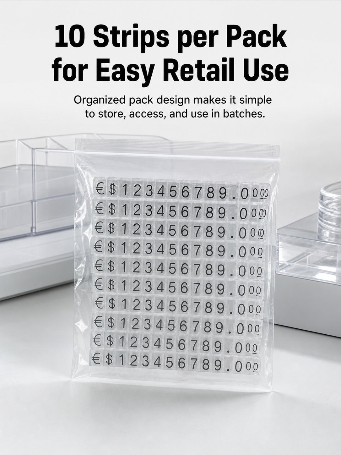 Plastic Jewelry Price Tags, Craft Show Display Number Labels, Retail Booth Supplies