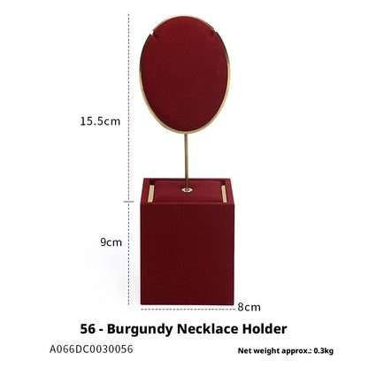 Elegant Metal Velvet Jewelry Organizer Display Props for Countertop