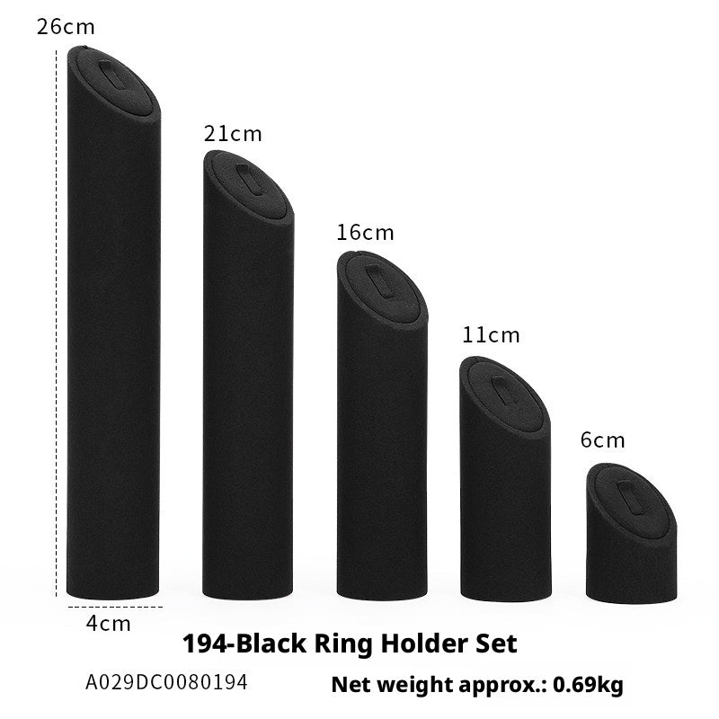 Finger Ring Display Tray - Black Metal Holder for Counter