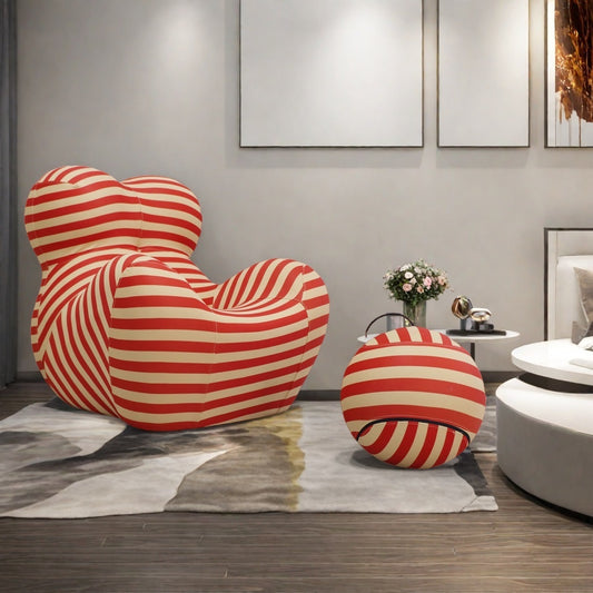 Compress  sofa-YF496-3. RED+YELLOW