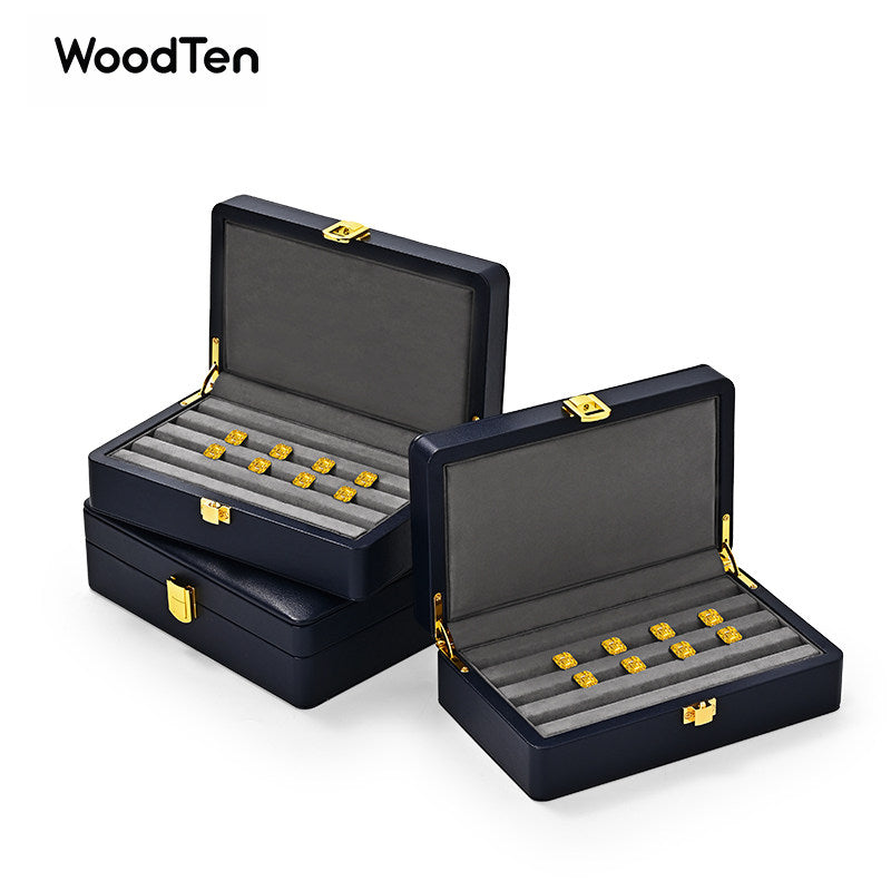 High End Necklace Display Box | Gold & Black Gift Case