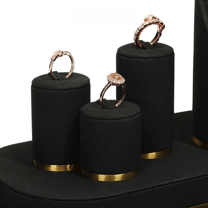 Metal Jewelry Display Stand - 2 Tier Iron Riser for Showcase