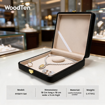 Jewelry Storage Box, Velvet Organizer Display Case for Rings and Necklaces