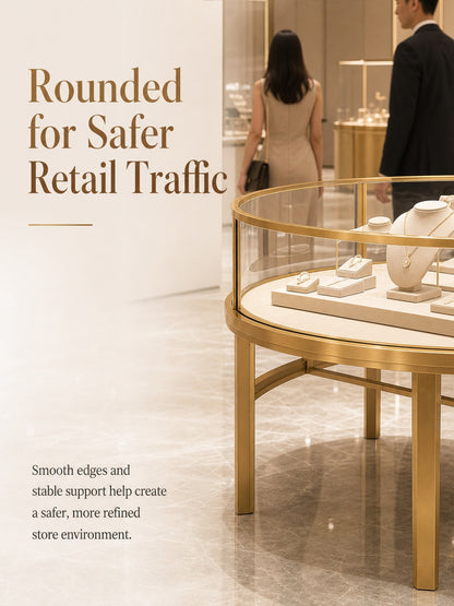 Stainless Steel Electroplated Jewelry Display Stand - Countertop Showcase Rack for Retail Stores Jewelry cabinet