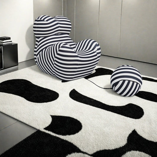 Compress  sofa-YF496-2 BLACK+WHITE