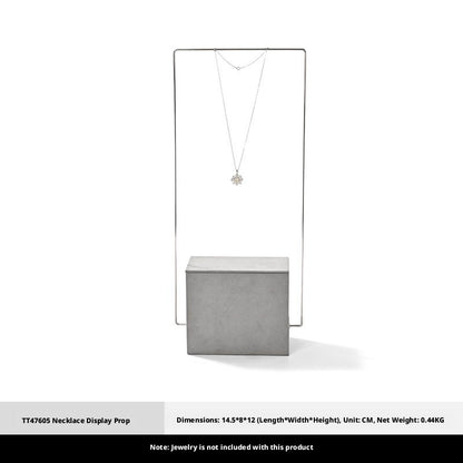Gray Suede Jewelry Display Stand Set with Metal Arms for Vendors