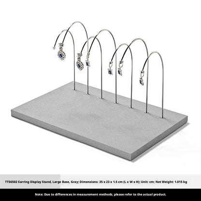 Black Metal Earring Display Stand with Curved Arms for Vendors