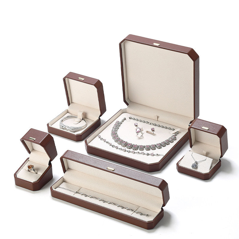 PU Leather Ring Box | Golden Velvet Interior for Engagement