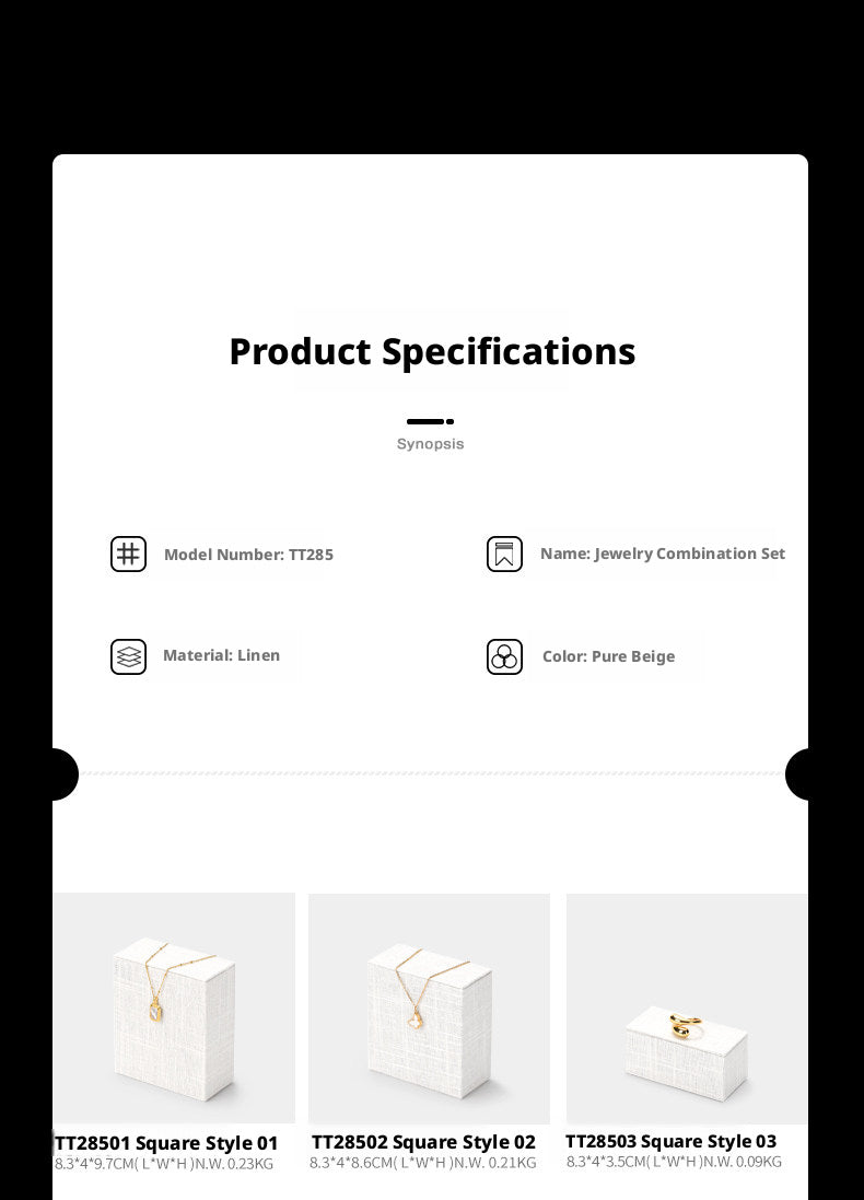 White Linen Jewelry Display Set with Multi-Level Risers for Vendors
