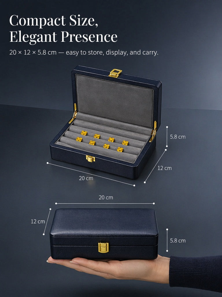 Portable Jewelry Storage Box, Gemstone Organizer for Travel Display