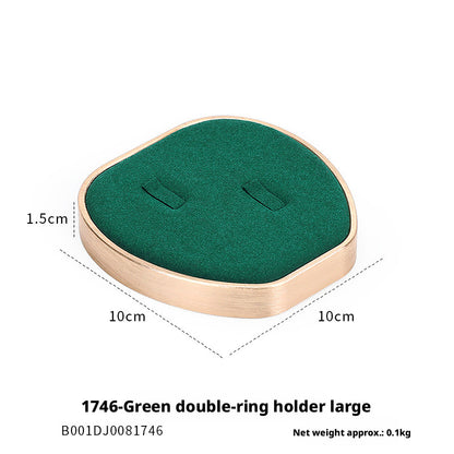 Metal & Suede Jewelry Display Stand Set for Retail Store Countertop