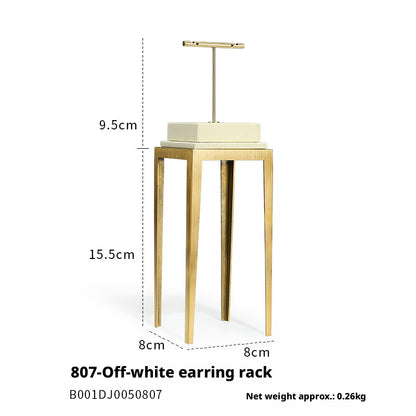 Modern Metal Suede Jewelry Organizer and Showcase Stand