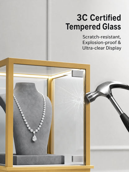 Glass Countertop Display Case for Jewelry Store Metal Showcase metal with paint Jewelry cabinet