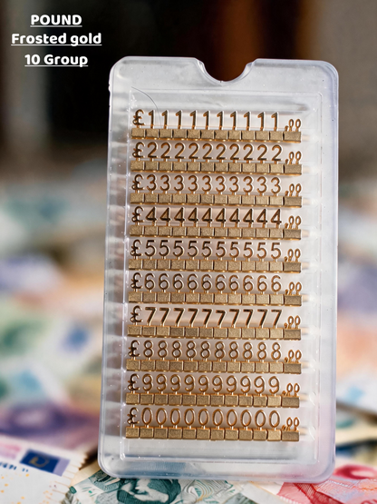 Modular Metal Price Display Numbers, Jewelry Shop Signs (USD, GBP,EURO)