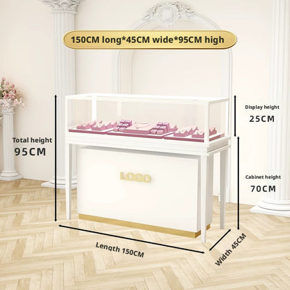 Jewelry Display Tray Velvet Ring Showcase for Retail Store Counter