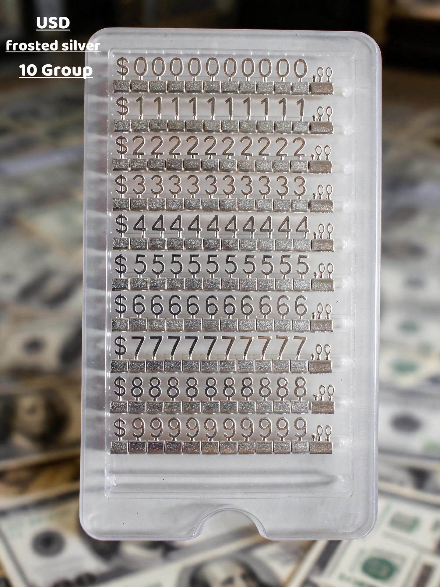Modular Metal Price Display Numbers, Jewelry Shop Signs (USD, GBP,EURO)